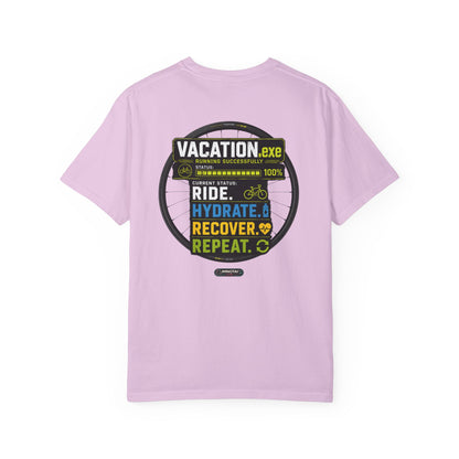 Vacation. Ride. Hydrate. Recover. Repeat. Cycling Graphic Tee