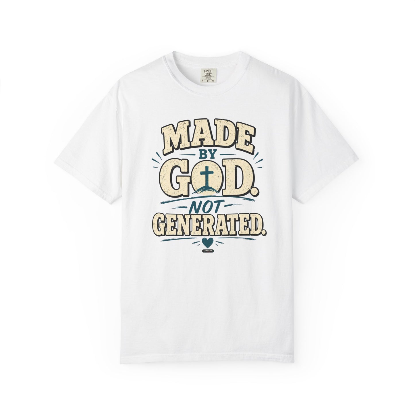 DigitalDivine: Made by God Not Generated - Faith Graphic Tee