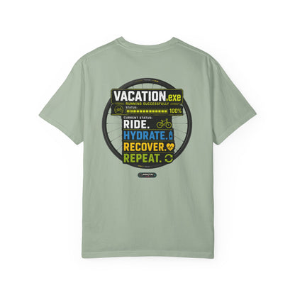 Vacation. Ride. Hydrate. Recover. Repeat. Cycling Graphic Tee