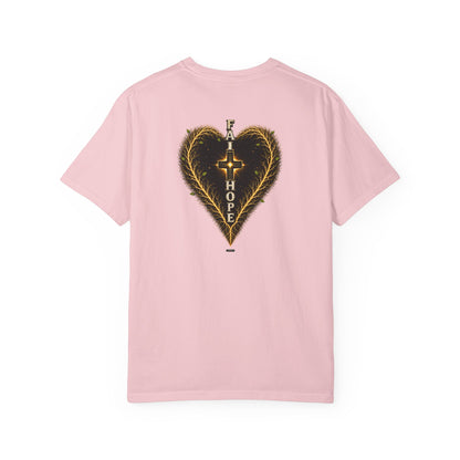 DigitalDivine-Faith & Hope Cross — Inspirational Religious Graphic Tee (Back Print)