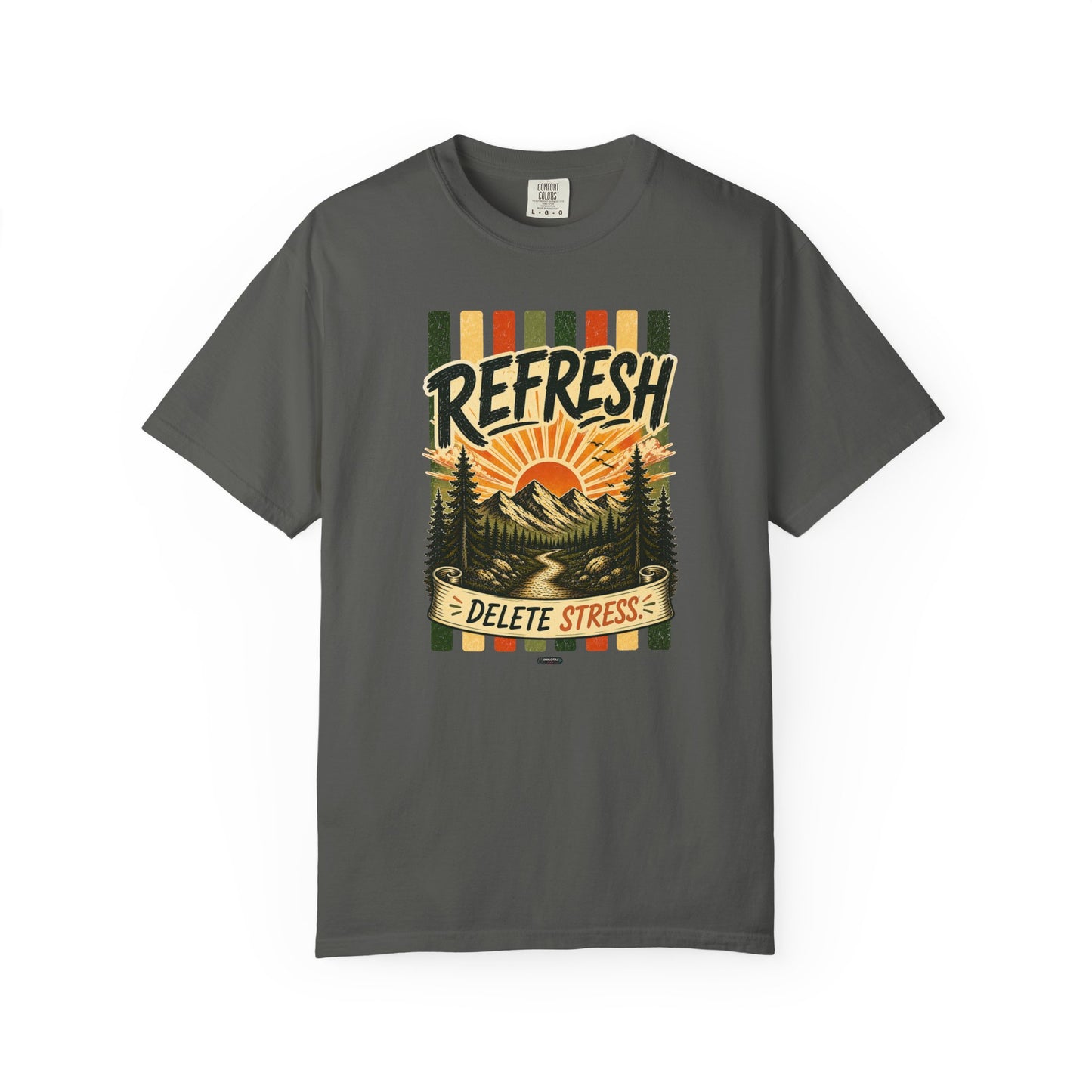 HUMANWARE : REFRESH, Delete Stress Retro Nature T-Shirt