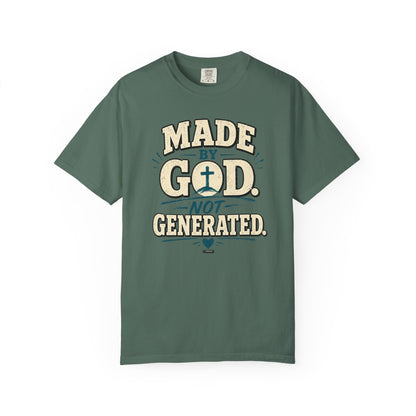 DigitalDivine: Made by God Not Generated - Faith Graphic Tee