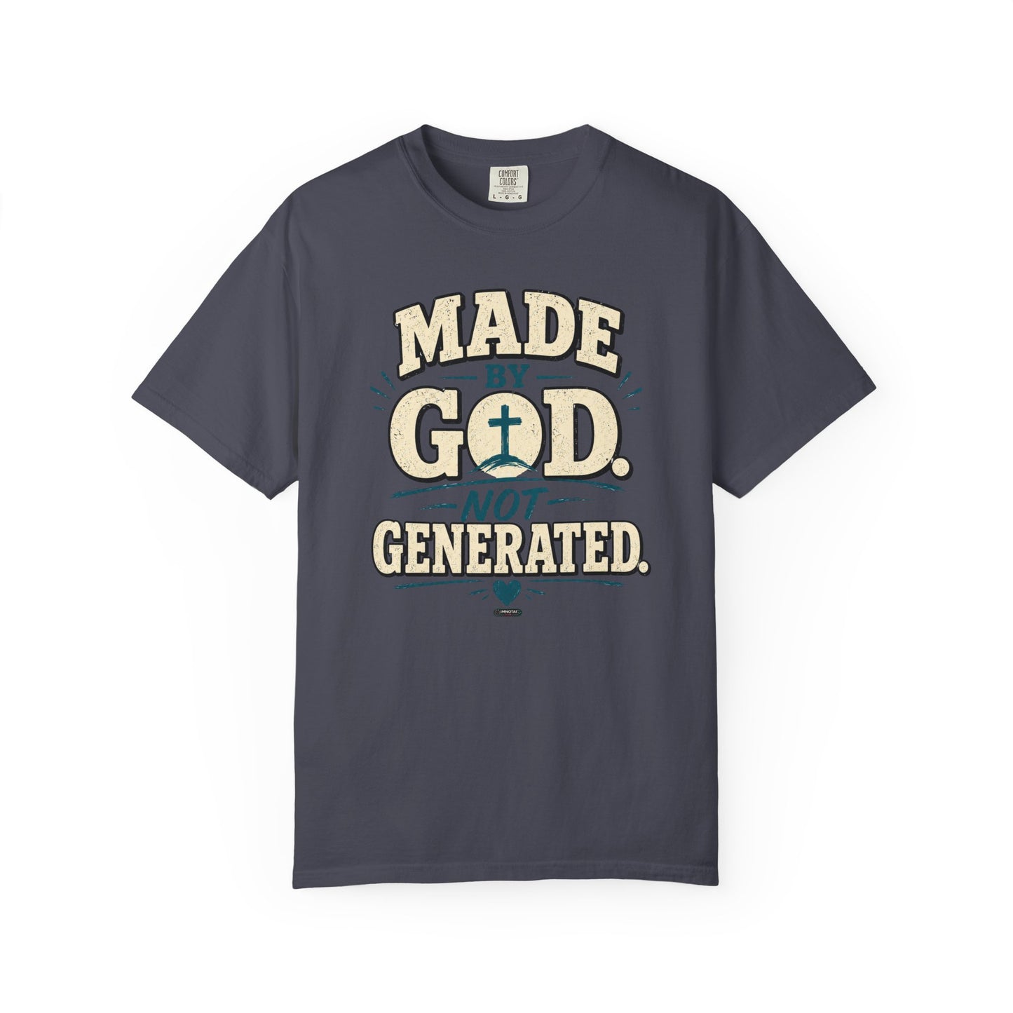 DigitalDivine: Made by God Not Generated - Faith Graphic Tee