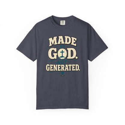 DigitalDivine: Made by God Not Generated - Faith Graphic Tee