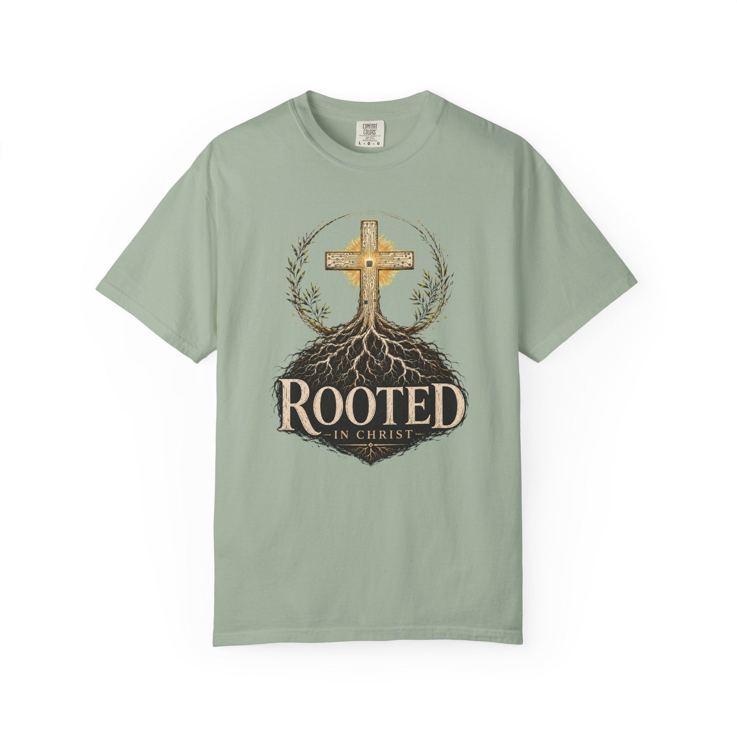 DigitalDivine- Rooted In Chris— Inspirational Religious Graphic Tee