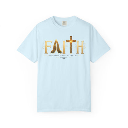 DigitalDivine:  Faith Cross - "Confidence In What We Can’t See" T-SHIRT- (Light Colors Version)