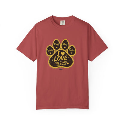 PAWS: Always Win Smile.  Love My Dog Pet Lover Graphic Tee