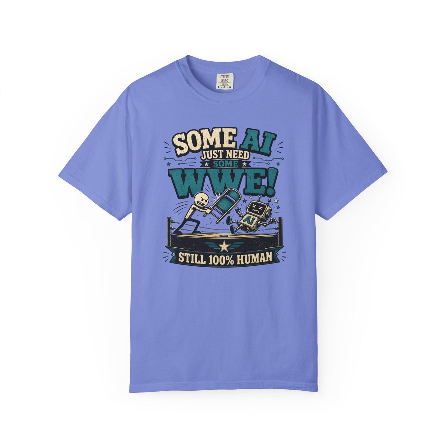 Some AI Just Need Some WWE- Retro Robot Graphic Tee