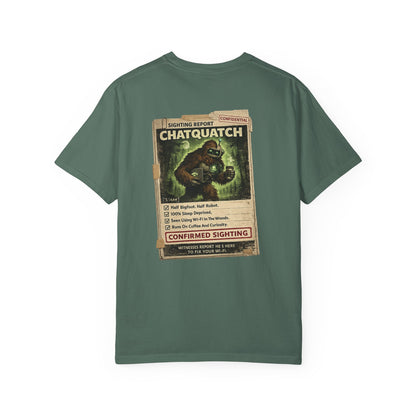 Chatquatch Sighting T-Shirt — Vintage Cryptid Poster Graphic Tee