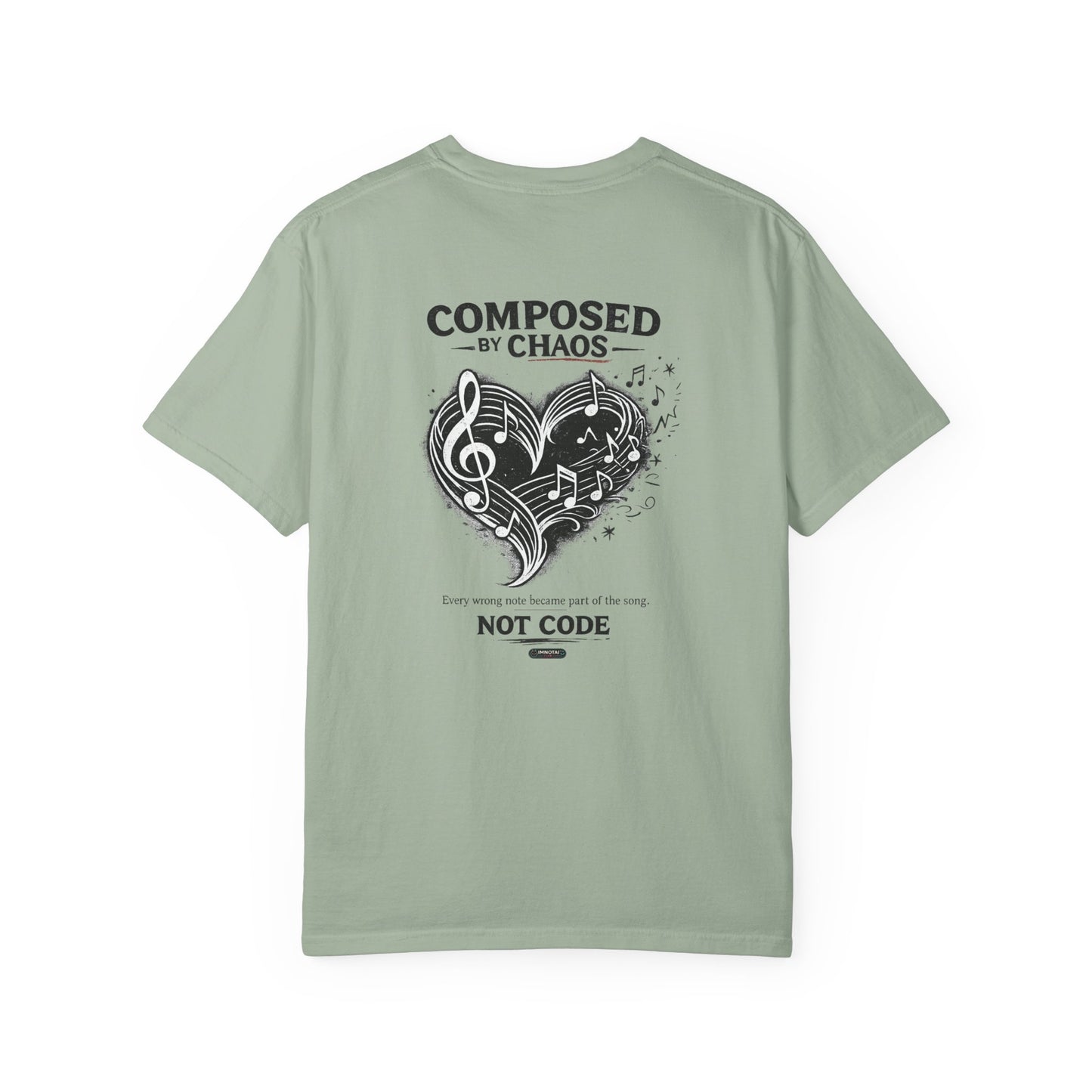 Music "Composed by Chaos, Not Code" Music Heart Graphic Tee