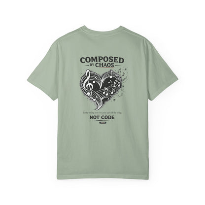 Music "Composed by Chaos, Not Code" Music Heart Graphic Tee