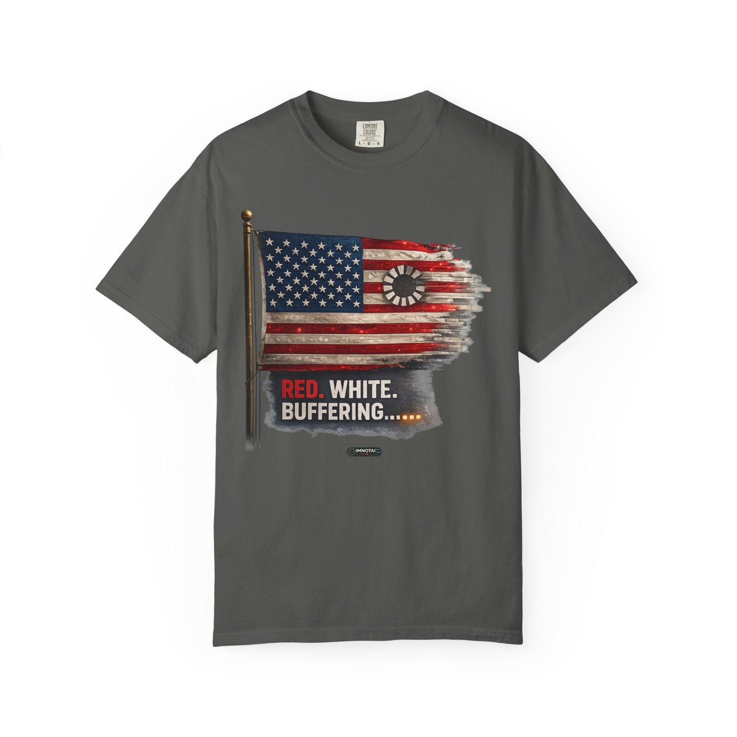 American Flag Red White and Buffering