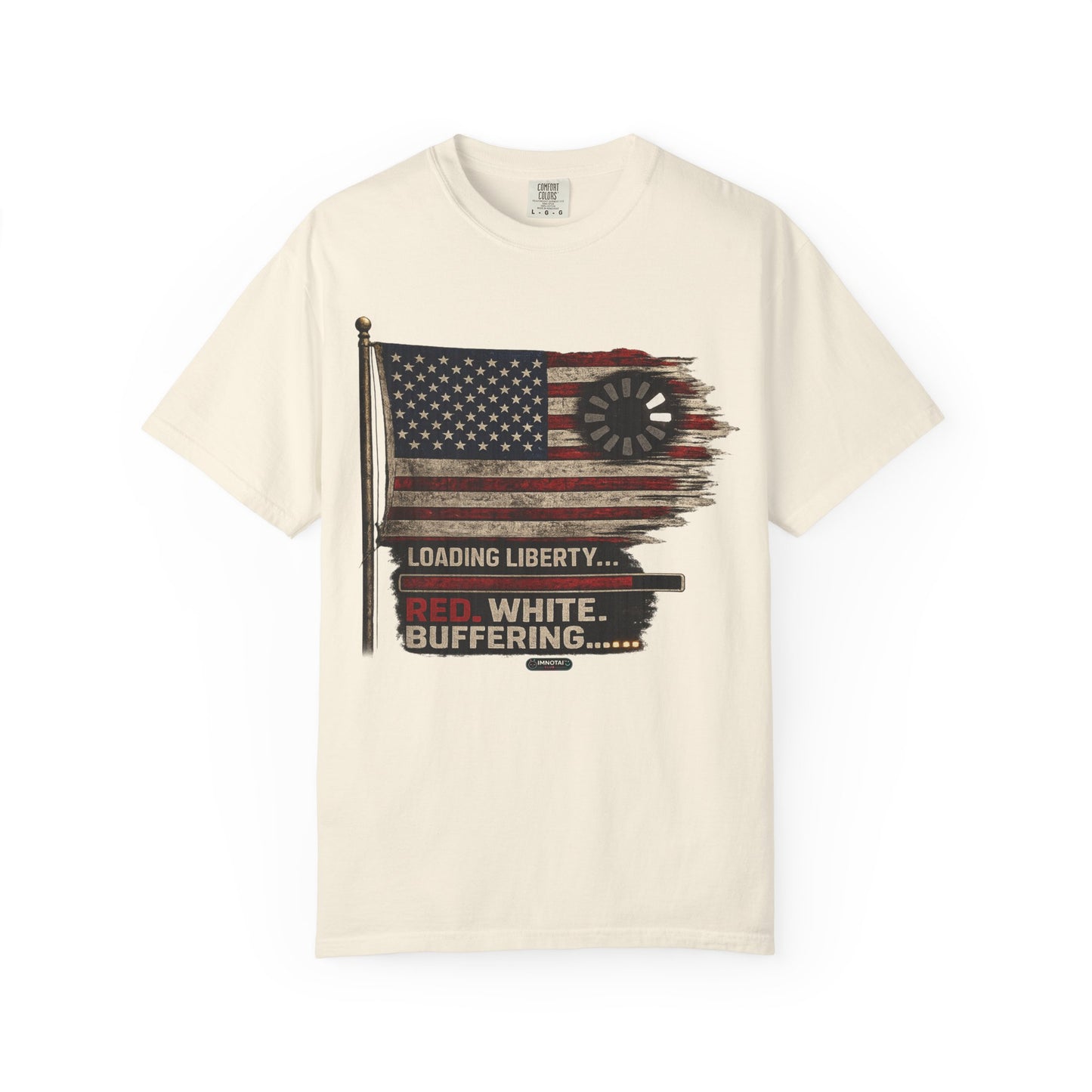 American Flag Loading Liberty. Red White and Buffering T-Shirt