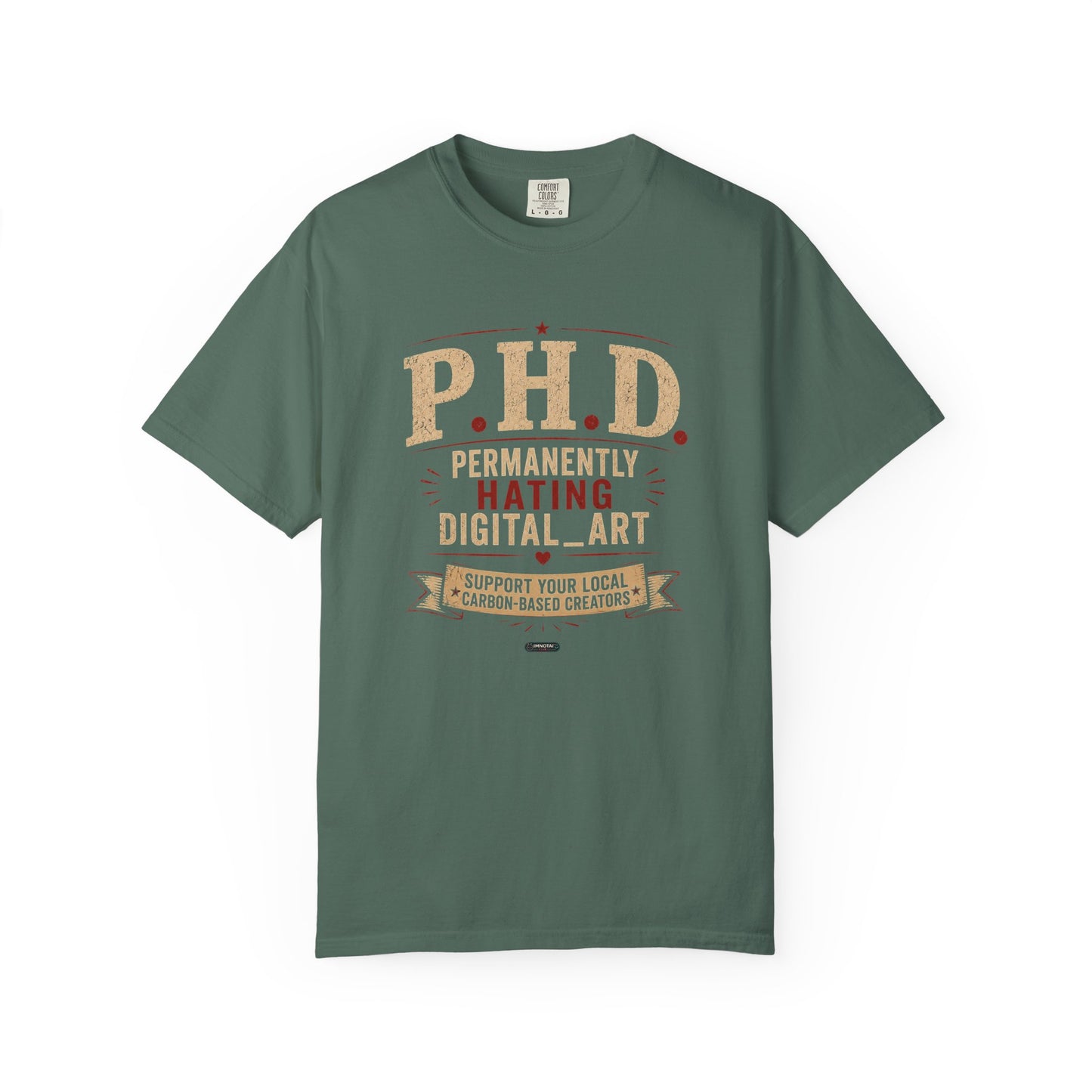 P.H.D. "Permanently Hating Digital Art" Graphic T-Shirt — Funny Artist Tee
