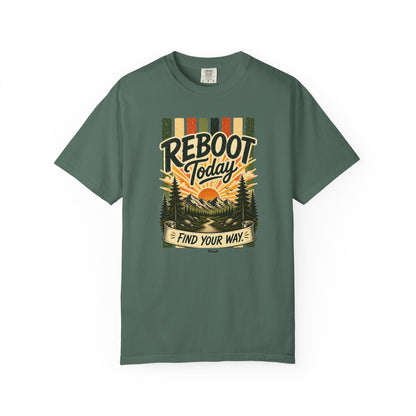 HUMANWARE : REEBOOT Your Mind.  Find Your Way Retro Nature T-Shirt