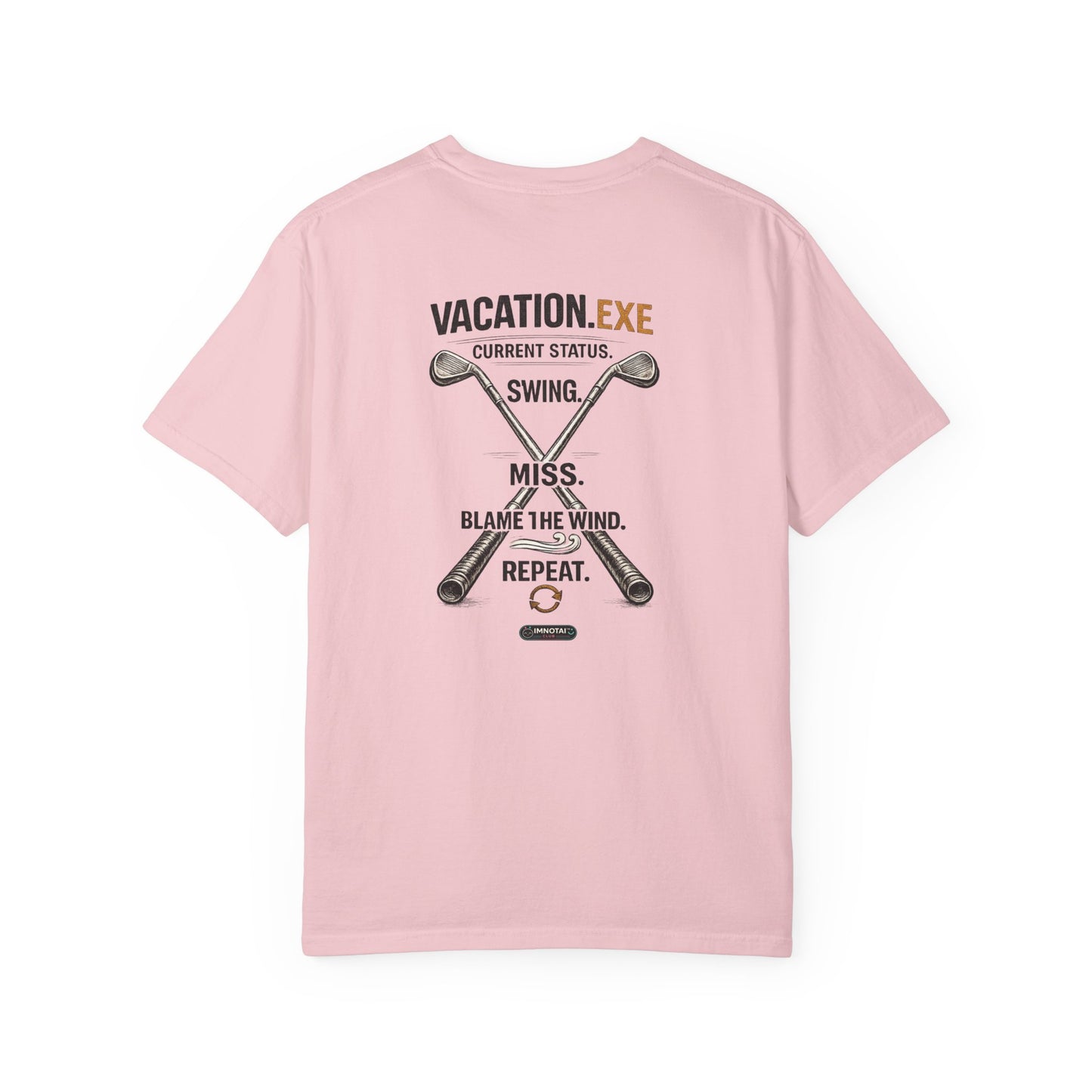 Vacation.exe Golf CLASSIC T-Shirt — Funny Golfing Swing, Miss, Blame the Wind