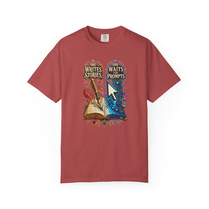 BOOKTee: One Writes Stories, One Waits Prompts T-Shirt