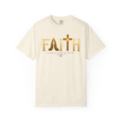 DigitalDivine:  Faith Cross - "Confidence In What We Can’t See" T-SHIRT- (Light Colors Version)