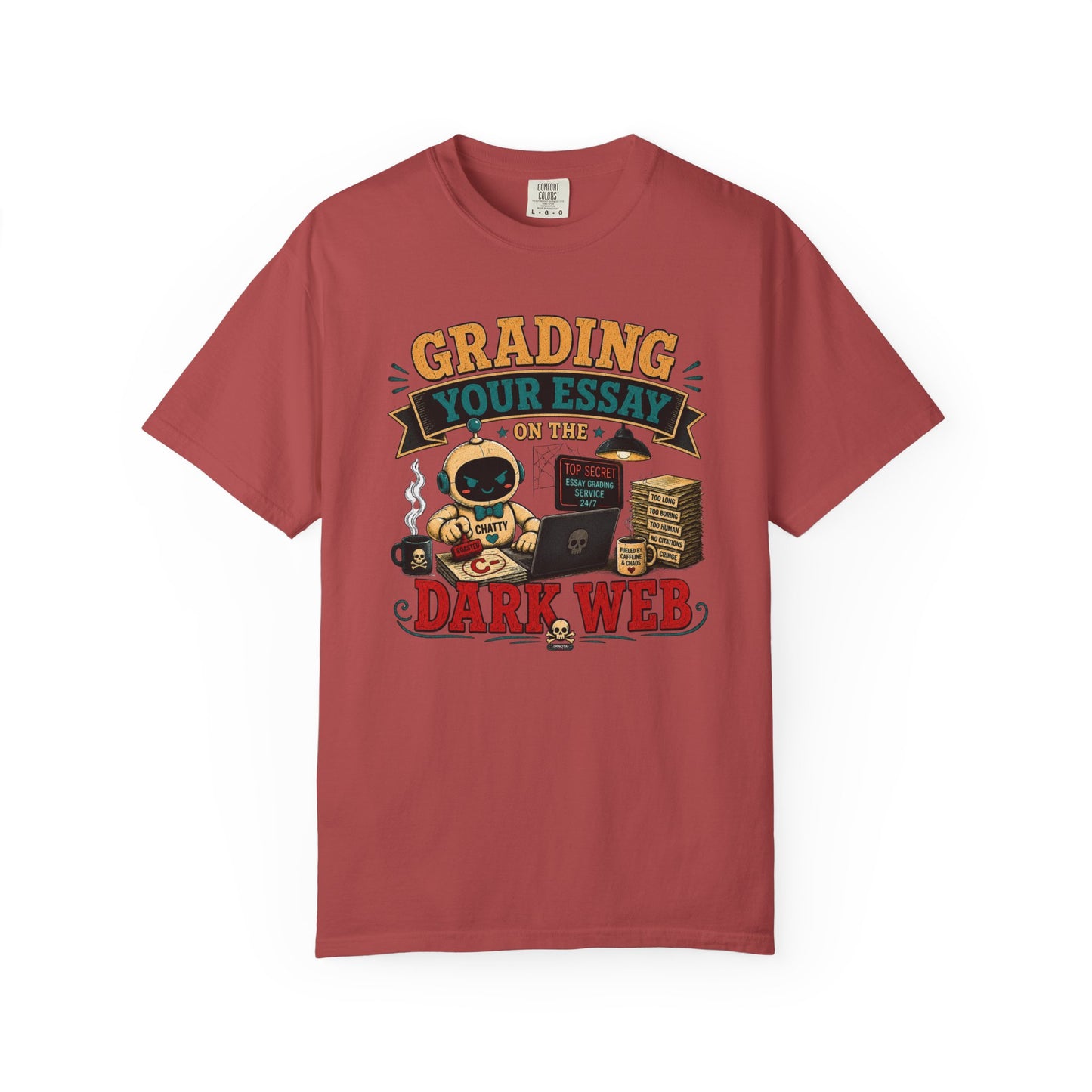 BTS: Grading Your Essay in the Dark Webb - Graphic Tee (Teacher / Parent Humor)