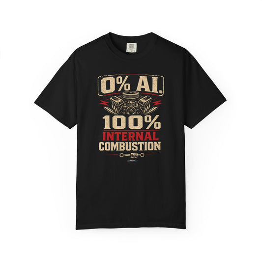 CLASSIC CAR 0% AI. 100% Internal Combustion T-Shirt