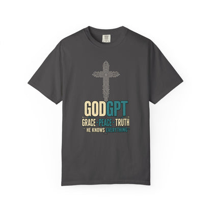 DigitalDivine: GODGPT Grace-Peace-Truth — Cross Faith Graphic Tee