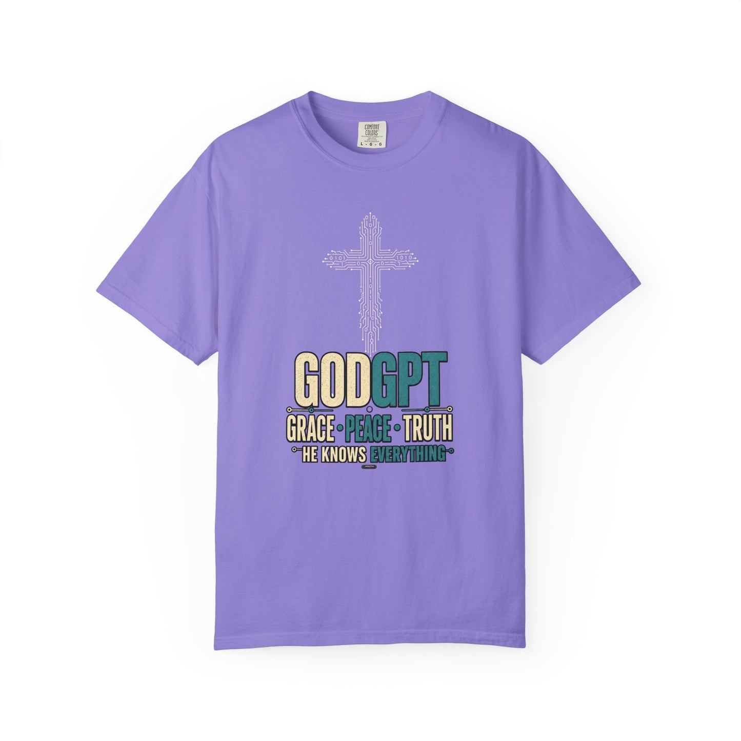 DigitalDivine: GODGPT Grace-Peace-Truth — Cross Faith Graphic Tee