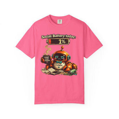 Social Battery 1% Clawdy T-Shirt