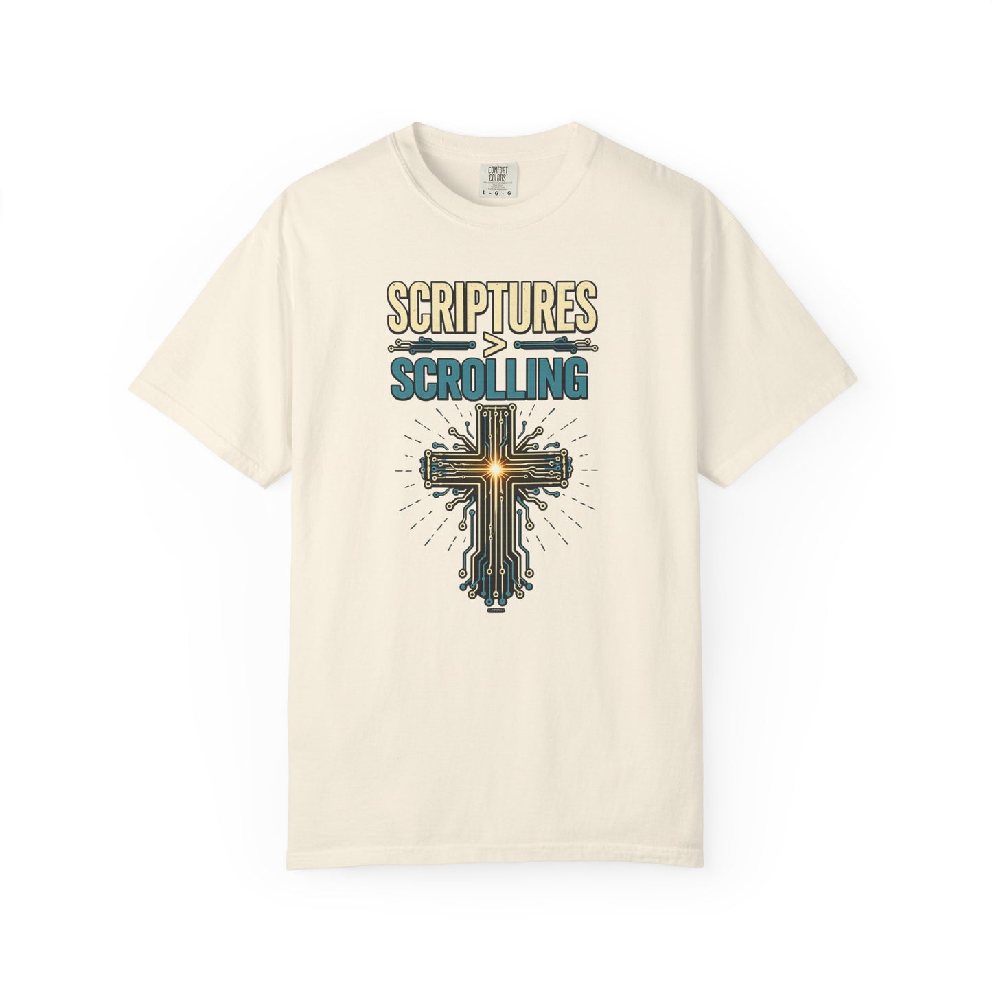 DigitalDivine: Scriptures > Scrolling T-Shirt — Cross Faith Graphic Tee