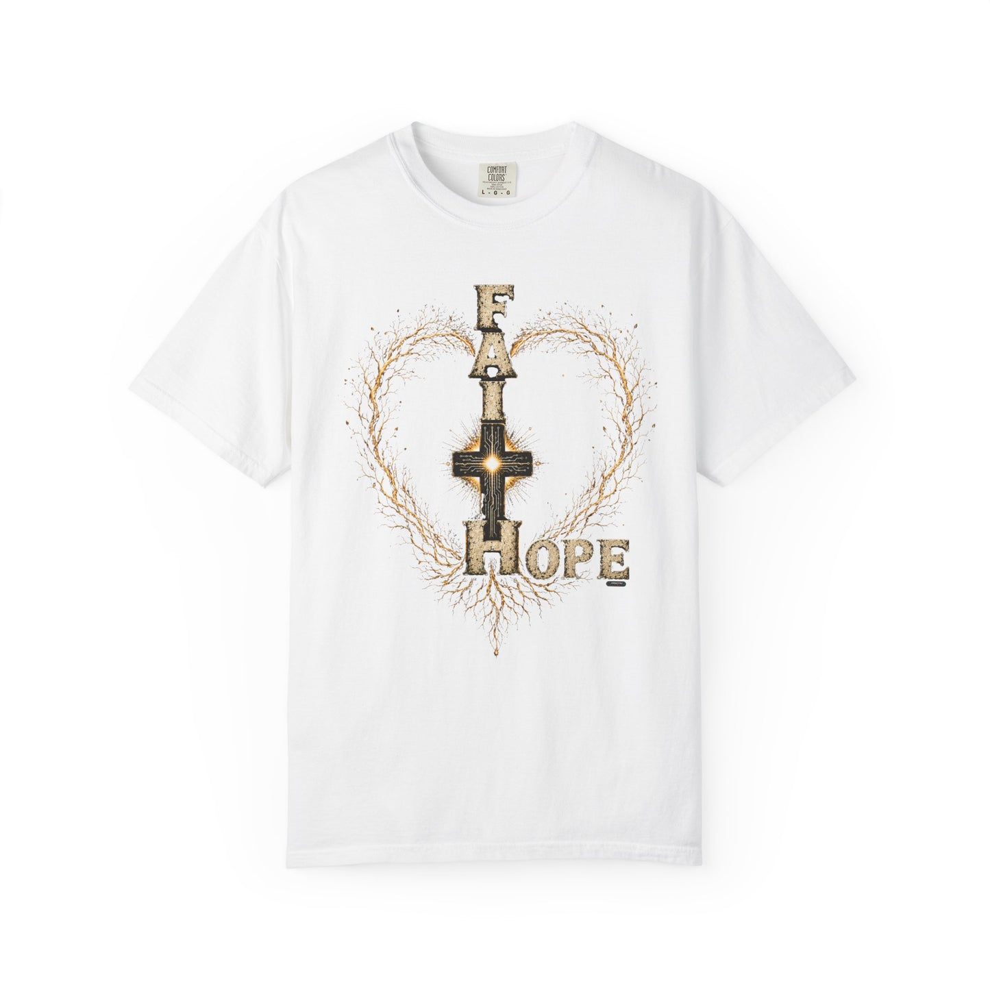DigitalDivine-Faith & Hope Cross — Inspirational Religious Graphic Tee