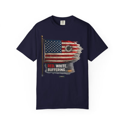 American Flag Red White and Buffering