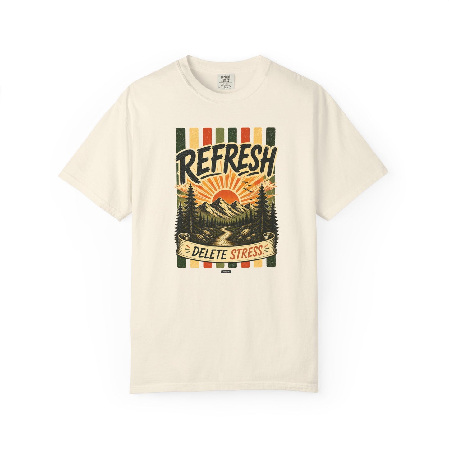 HUMANWARE : REFRESH, Delete Stress Retro Nature T-Shirt