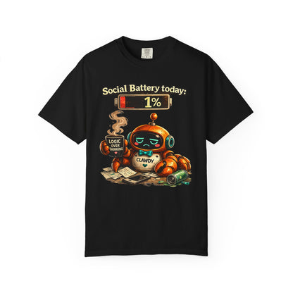 Social Battery 1% Clawdy T-Shirt