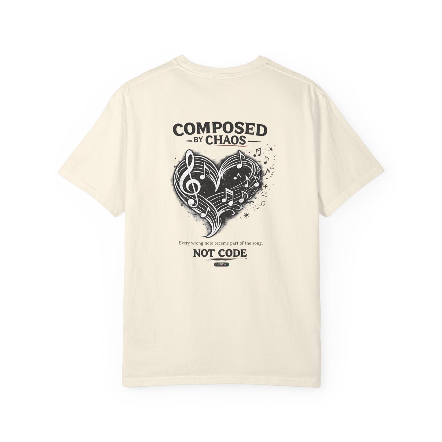 Music "Composed by Chaos, Not Code" Music Heart Graphic Tee