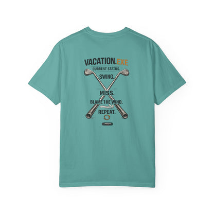 Vacation.exe Golf CLASSIC T-Shirt — Funny Golfing Swing, Miss, Blame the Wind