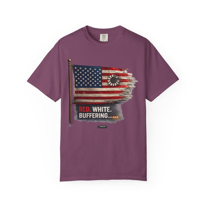 American Flag Red White and Buffering