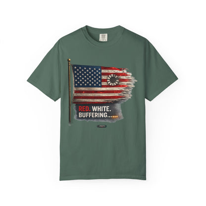 American Flag Red White and Buffering