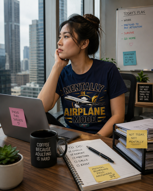 Mentally in Airplane Mode T-Shirt