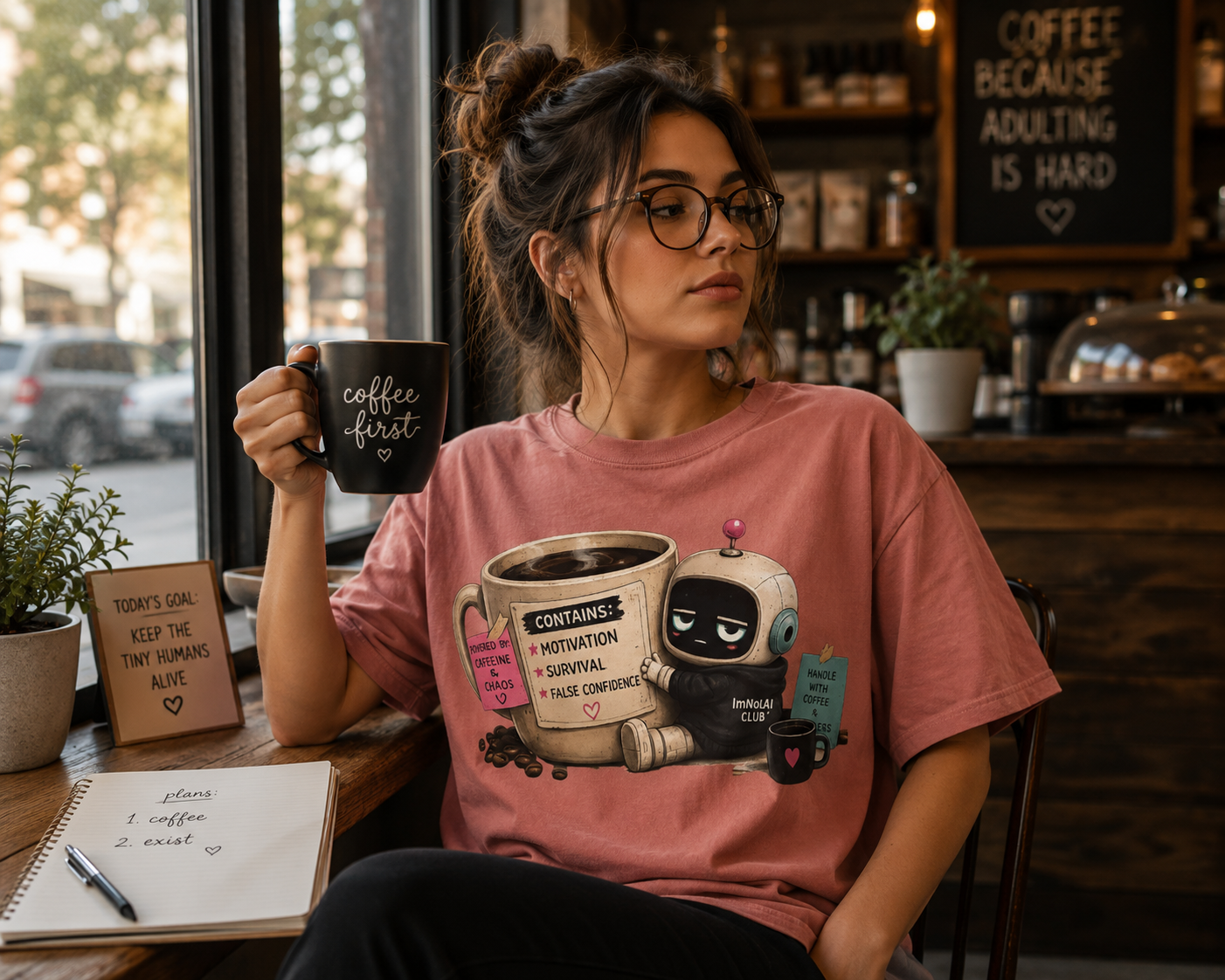 Chatty Motivation - Coffee T-Shirt