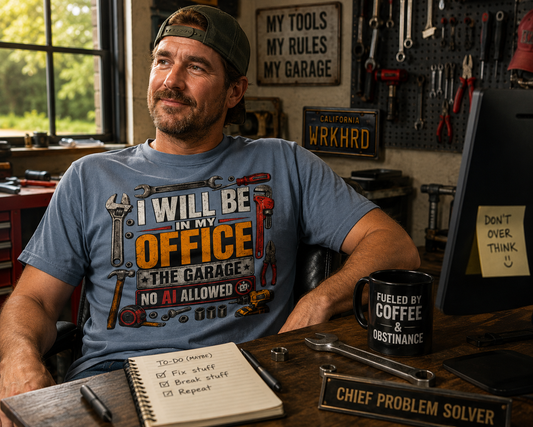“I Will Be in My Office (The Garage) — No AI Allowed”