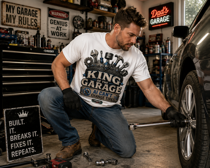 King of the Garage shirt | Mechanic Tools