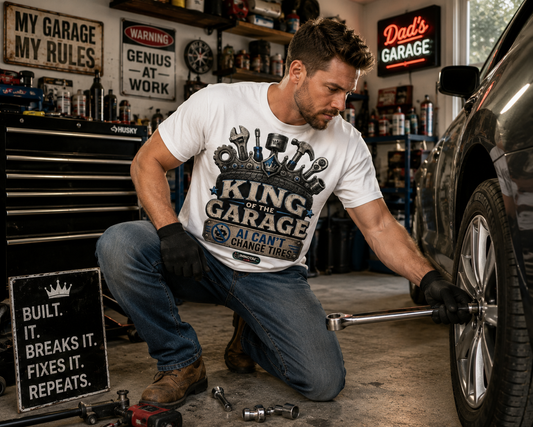 King of the Garage shirt | Mechanic Tools