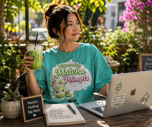 Powered by Matcha & Prompts T-Shirt