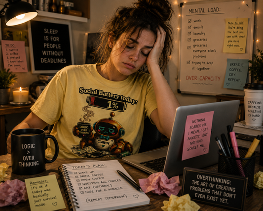Social Battery 1% Clawdy T-Shirt